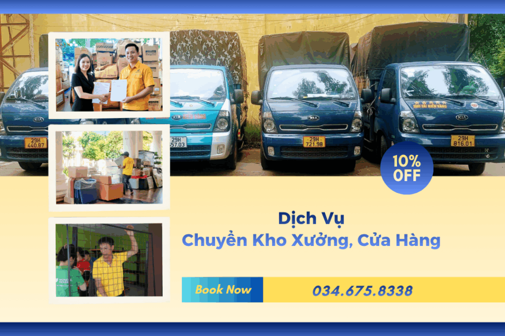 Dịch vụ chuyển kho xưởng, cửa hàng